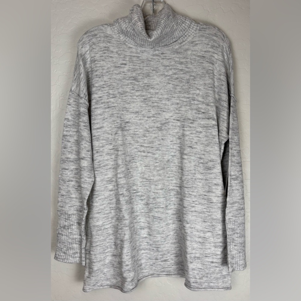 NEW RD‎ Style Ursula Spongey Turtleneck Cowl Sweater 2X Heather Gray 0596